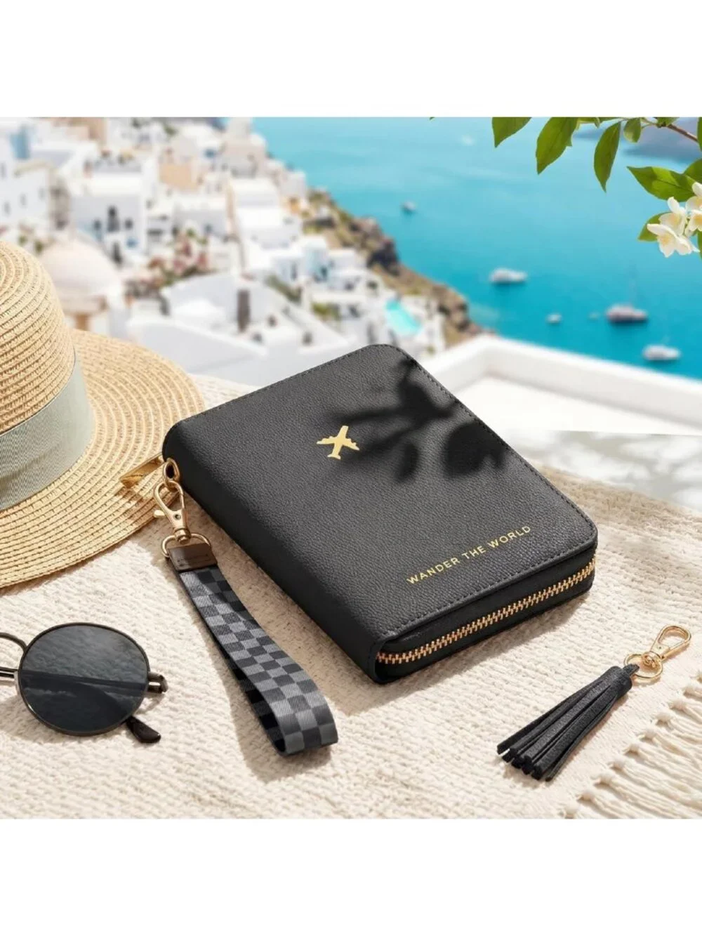 Stylish Passport Holder & Travel Wallet with Wristlet Strap - Perfect for